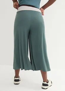 Pantaloni culotte in maglina al polpaccio, bonprix