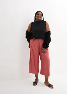 Pantaloni culotte cropped in viscosa, bonprix