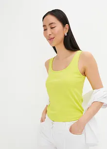 Top a coste in puro cotone, bonprix