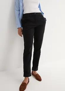 Pantaloni chino elasticizzati con cinta comoda e risvolto, bonprix