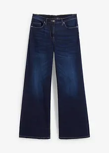 Jeans elasticizzati wide leg, a vita media, bonprix