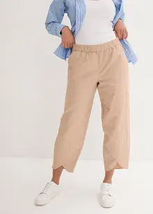 Pantaloni cropped in misto lino leggero, bonprix