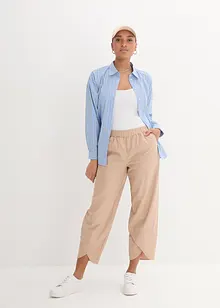 Pantaloni cropped in misto lino leggero, bonprix