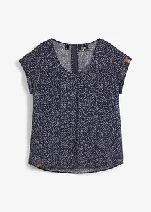 Blusa a maniche corte in fantasia, bonprix