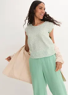 Blusa a maniche corte in fantasia, bonprix