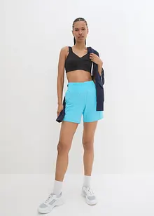 Shorts sportivi con cinta smock, ad asciugatura rapida, bonprix