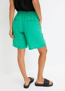 Bermuda in misto lino con elastico in vita, bonprix
