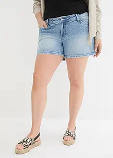 Shorts di jeans elasticizzati, a vita media, bonprix