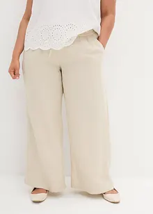 Pantaloni a palazzo in puro lino, bonprix