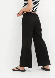 Pantaloni larghi in misto lino, bonprix