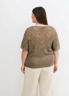 Maglione traforato con paillettes colorate, bonprix