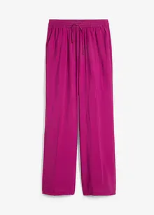Pantaloni a palazzo con cinta elastica in misto viscosa, bonprix
