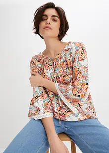 Blusa fantasia con pizzo, bonprix