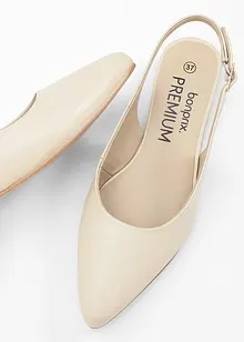 Ballerine in pelle con cinturino, bonprix PREMIUM