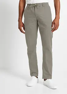 Pantaloni chino in misto lino regular fit, straight, bonprix