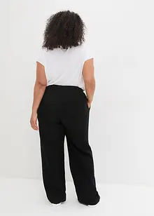 Pantaloni a palazzo in misto lino e viscosa leggero, bonprix