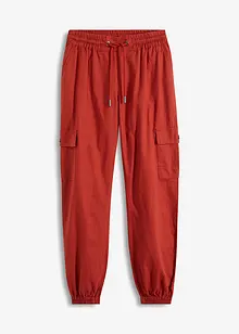 Pantaloni cargo in misto lino, bonprix