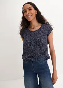 Blusa a maniche corte in fantasia, bonprix