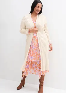 Maxi cardigan in misto seta, bonprix