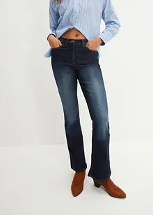 Jeans bootcut elasticizzati, vita media, bonprix