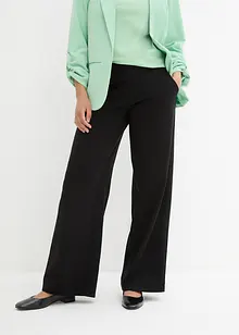 Pantaloni in punto di Roma con fascia comoda in vita, bonprix