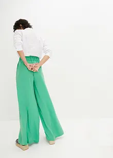 Pantaloni a palazzo fluenti con cinta comoda a vita alta, bonprix