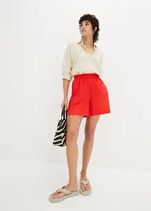 Shorts in jersey operato con cinta comoda a vita alta, bonprix