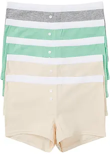 Boxer aderenti da donna con cotone biologico (pacco da 5), bonprix