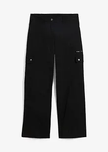 Pantaloni cargo in cotone, vita media, bonprix