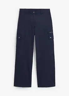 Pantaloni cargo in cotone, vita media, bonprix