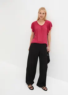 Maglia con maniche a volant, bonprix