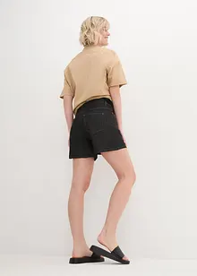 Shorts di jeans wide leg in cotone biologico, a vita media, John Baner JEANSWEAR