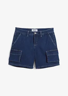 Shorts di jeans cargo, a vita media, John Baner JEANSWEAR