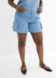 Shorts di jeans cargo, a vita media, John Baner JEANSWEAR