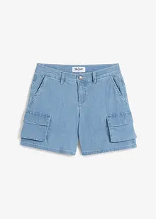 Shorts di jeans cargo, a vita media, John Baner JEANSWEAR