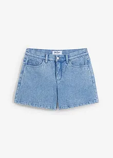 Shorts di jeans a righe, a vita media, John Baner JEANSWEAR