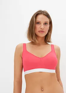 Reggiseno t-shirt senza ferretto con cotone biologico (pacco da 2), bonprix