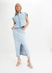 Camicia di jeans boxy cropped, bonprix