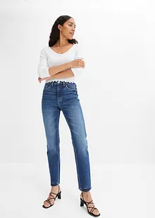 Jeans straight, a vita alta, bonprix