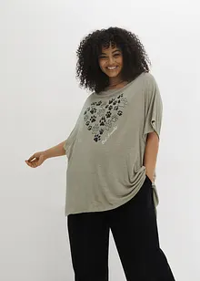Maxi maglia con stampa in qualità leggera, bonprix