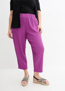 Pantaloni larghi in jersey operato, bonprix