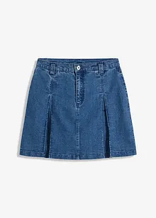 Minigonna in jeans con pieghe, bonprix