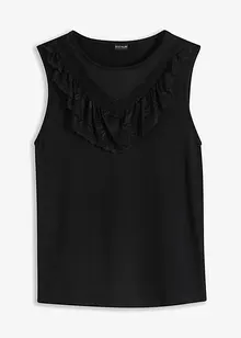 Top con pizzo e volant, bonprix