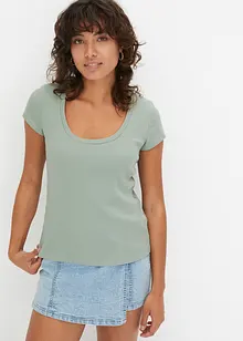 Maglia con scollo rotondo ampio, bonprix