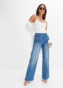 Jeans con bottoni decorativi, wide leg, bonprix