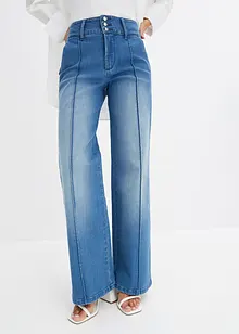 Jeans con bottoni decorativi, wide leg, bonprix