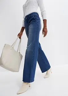 Jeans con bottoni decorativi, wide leg, bonprix