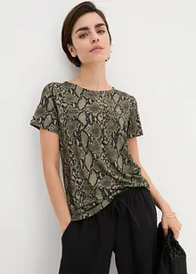 Maglia lunga in fantasia animalier, bonprix