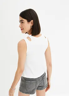 Top a costine con cut-out, bonprix