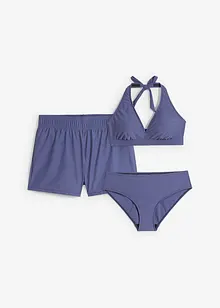 Bikini con slip e pantaloncini (set 3 pezzi), bonprix